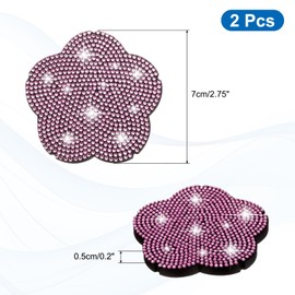 uxcell 2pcs Bling Car Cup Coaster, Silicone Car Cup Holder Insert Coaster, Car Accessories Interior Sets for Women Men Gift, Pink