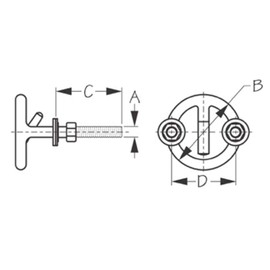 Sea Dog Line TRANSOM MNT SKI Tow 2-1/2"