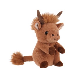 Apricot Lamb Diligent Cattle Plush Stuffed Animals for Kids, Soft Cute Plush Toys for Baby Girl and Boy, Fluffy Diligent Cattle Brown 6.3 Inches