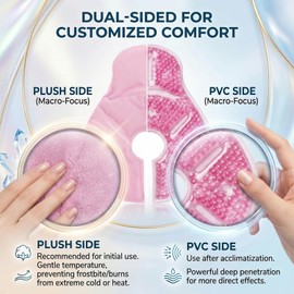 Breast Ice Pack 2 Pack Gel Ice Pack for Breast Surgery, Reusable Nursing Ice Pack Hot or Cold Therapy Breast Pad for Breastfeeding, Engorgement Relief (Pink) (Pink)