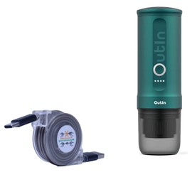 BoxWave Cable Compatible with Outin Nano Portable Espresso Machine - miniSync - USB-A to USB Type-C, Retractable Cable 5 Pre-Set Lengths Avoid Tangles