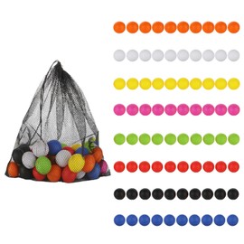 GBACHOOSE 80PCS Foam Golf Practice Balls Elastic Soft 8 Colored Foam Golf Balls Realistic Feel and Flight Training Sport Balls for Indoor or Outdoor Backyard Training