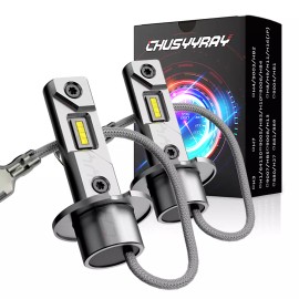 CHUSYYRAY H3 LED Fog Light Bulb Conversion Kit Super Bright White DRL Lamp 6500K