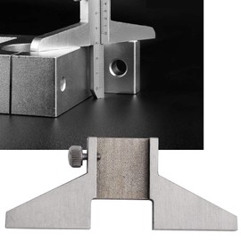 Walfront Steel Caliper Depth Gauge Attachment for Dial and Digital Calipers with Angle Measurement 2.76 x 0.31 x 1.18 in