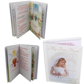 First Holy Communion Missal Book, Rosary Beads and Photo Frame Gift Set Girl 8419