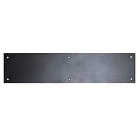 GDI Hardware - Metal Aluminum Kick Plate - 3/64-inch Thick - Choose The Height and Width for Your Door (Black, 12" X 28")