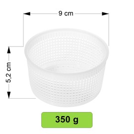 AlcoFermBrew 10 x Käseform 9x5.2cm - 0.35kg - Caciotta – Käseformen | Korb | Käseherstellung | Lab