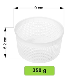AlcoFermBrew 10 x Käseform 9x5.2cm - 0.35kg - Caciotta – Käseformen | Korb | Käseherstellung | Lab
