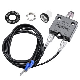 Push Button Circuit Breaker 5 Amp, Briidea Fuse Tester Manual Reset 32V, Low voltage Protection