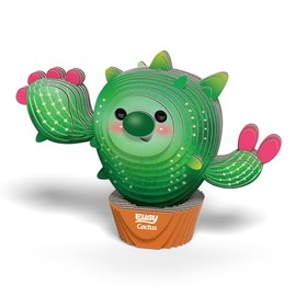 Eugy Cactus 3D Puzzle - 44 Piece Eco-Friendly Educational Toy Puzzle for Boys, Girls & Kids Ages 6+