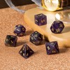 DNDND DNDND Amethyst Crystal DND Dice Set 7 PCS Gemstone