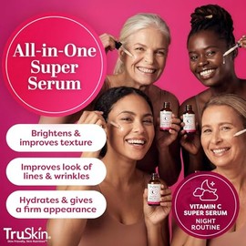 Vitamin C-Plus Super Serum, Anti Aging Anti-Wrinkle Facial Serum with Niacinamide, Retinol, Hyaluronic Acid, and Salicylic Acid                       