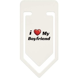 91mm 'I Love My Boyfriend' Large Plastic Paper Clip (CC00095280)