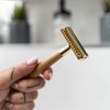 ANYMALE® Gold Edition Maple Wood Safety Razor - Includes 5