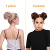 S-noilite Hair Bun Extensions Messy Wavy Curly Dish Donut Scrunchie