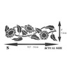 Sunflower Stencil, 9.5 x 3 inch - Classic Flower Border