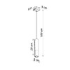 Sollux Loopez 1 Pendant Lamp Black Copper GU10 Dimmable 8