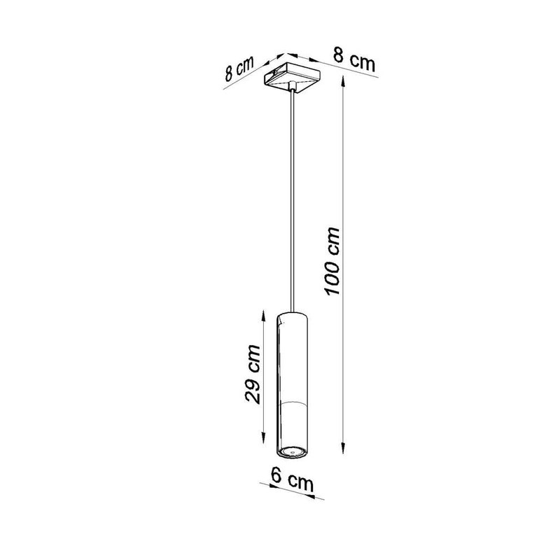 Sollux Loopez 1 Pendant Lamp Black Copper GU10 Dimmable 8
