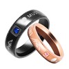 6mm Black Stainless Steel Bible Verse Christian Band Ring for