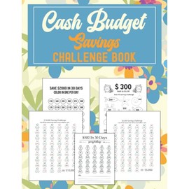 Easy Cash Budget Savings Challenge Book: +55 Unique One-of-a-Kind Savings Challenges from $50 to $20k | Money Saving tracker sheets with an Exclusive Monthly Budget Tracker and puzzles game!