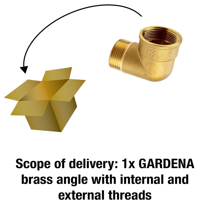 Gardena Brass Angle with Female and Male Thread