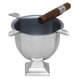 Stinky Cigar Ashtrays Box Pressed Ashtray, Brushed Silver