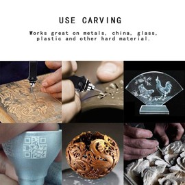 Alucy Electric Engraving Engraver Pen, Carve Wood Metal Glass Stone Jewelry Lettering with Tip Bit Suitable for EU 220V