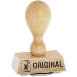 Kaufhaus2010 Office Stamp / Warehouse Text - Original - Beech Wood Stamp - Warehouse Text Stamp for Labelling Invoices and Other Documents 4 cm Long