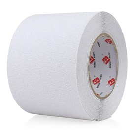 BOMEI PACK Anti Slip Traction Tape,4 Inch x 33 Ft,Heavy Duty Non Slip Tape,Grip Tape for Stairs, Tread Step, Indoor & Outdoor Use,Waterproof Stairs Non Skid Treads (White)