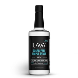 LAVA Premium Sugar Free Simple Syrup, Keto Friendly, Zero Sugar, Zero Carbs, Zero Calories, Sugar Substitute Sweetener, 33.8oz (1-Liter, 1-Pack)