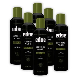 Edge Shaving Gel for Men, Soothing Aloe with Twice The Aloe, (6 Pack) - Shave Gel For Men That Moisturizes, Protects and Soothes To Help Reduce Skin Irritation
