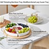Rotatable Divided Serving Dishes Platters, Lazy Susan Serving Tray with