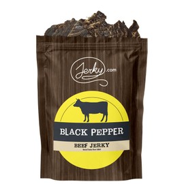 Jerky.com All Natural Black Pepper Beef Jerky - No Added Preservatives, No MSG or Nitrates - Bold & Peppery, 100% Lean Beef (2.5 Ounce, Pack of 1)