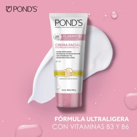 Pond's Crema Facial Clarant B3 Con Protección Solar 200 G Mixta