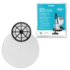 Simplicity Vacuums Genuine SFBRIO High FlowHepa Filter Media Set for the Brio Canister Vacuum Cleaner, Brio Replacement Filter Only