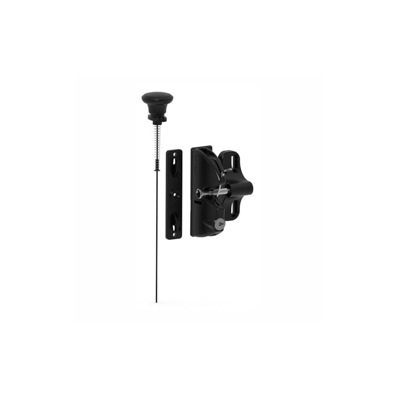 KABMOZ,Key Lockable Gate Latch with Spring Loaded Pull Cable and