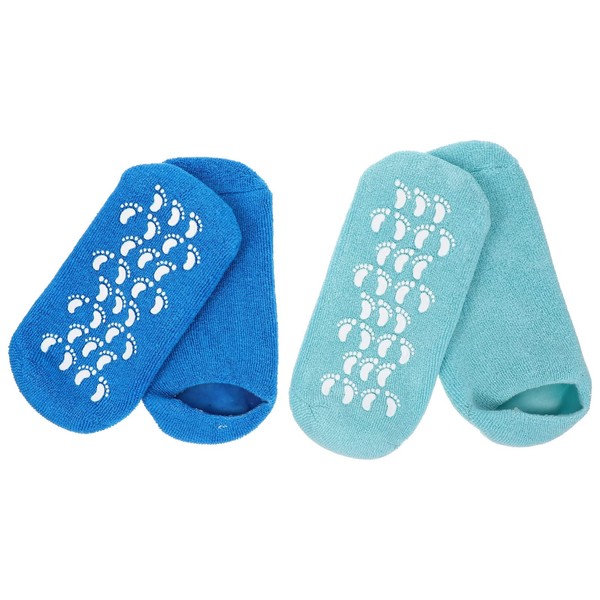 Baluue 2pairs Moisturizing Gel Socks for Women Foot for Spa