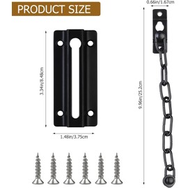 4pcs Door Chain Locks, Door Latch Locks, Metal Door Chain Door Guard with Lock with 6 Screws for Inside Door, Front Door, Apartment Door, Kids Home Security Safety Locks