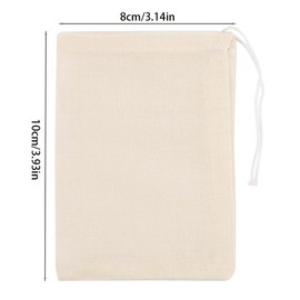 60 Pcs Cheese Cloths Spice Bags for Cooking Reusable Soup Empty Tea Bags Filter Sachet Cloth for Spices Tea Loose Coffee Seasoning Herbs Stew Gravy Strainer Mesh with Drawstring Sachets (60)