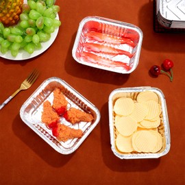 OUNONA Bakeware Aluminum Plates, Deep Aluminum Plates, Set of 30, 600ml, Au Gratin Dishes, Disposable Pies, Aluminum Foil Dishes, Disposable Oven & Freezer Safe, Aluminum Foil Trays for Barbecues and