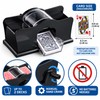 Manual 2-Deck Card Shuffler with Hand Crank, Black Playing Card