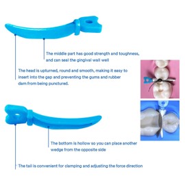 Dental Matrix Holder Clamp Tweezers, Dental Tulwar Wedges Set, 1pcs Matrices Tweezer Forceps+W5 Wedge 72pcs (Wedges)