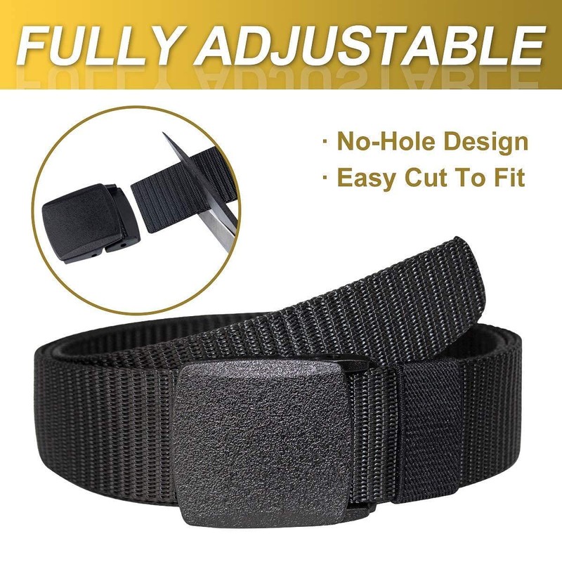 TBSCWYF Men's Work Belt, Tactical Belt, Adjustable Unisex Belt Nylon