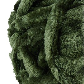 Crafted by Catherine Luxe Velvet Solid Yarn - 2 Pack (300 g / 10.5 oz, 98 Yards Each Skein), Olive, Gauge 6 Super Bulky