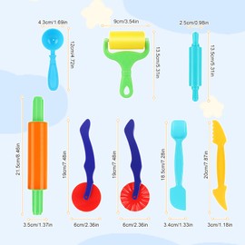 RISVOWO Modelling Clay Accessories, Pack of 40 Children's Plasticine Tools, Versatile Kneading Tool Children, Dough Tool Cookie Cutters Toy Children, Dinosaur Making, Children's Kneading Tool