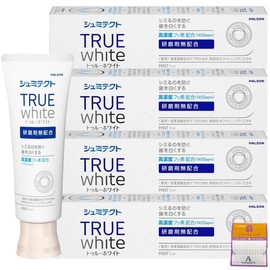 Set of 4 Medicinal Shumitekt True White, Non-Abrasive Formulation, Whitening, Toothpaste, 2.8 oz (80 g) x 4 Pieces, Anniversarich Petite Gift Included