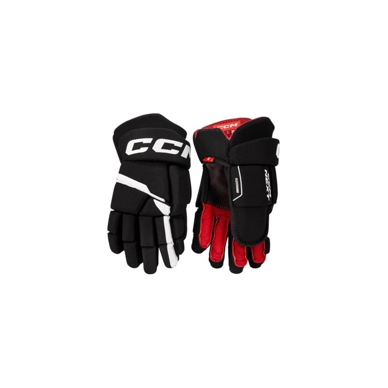 CCM Next Ice Hockey Gloves Senior (Black/White, Size: 14)