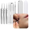 8-Piece Pore Cleaning Tool Set for Sebum & Blackhead Management Set with Stainless Steel Case