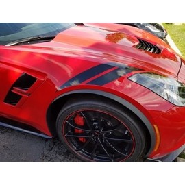 ZIC Motorsports Corvette C7 Grand Sport Side Hash Marks - Carbon Flash Metallic - Black