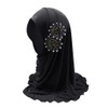 Ylucky Girls Muslim Hijab Floral Lace Head Scarf Kids Islamic